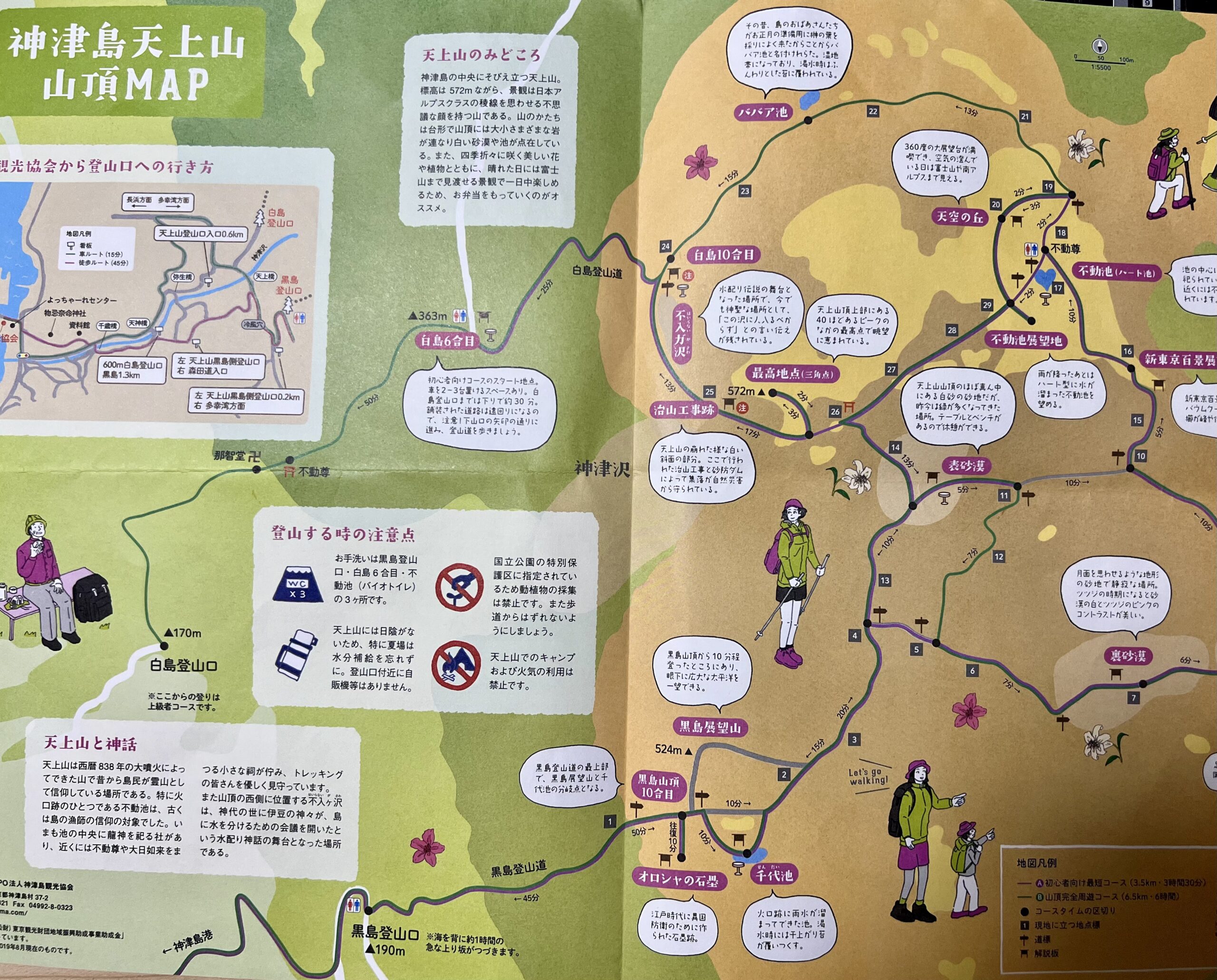 神津島 天上山 登山MAP