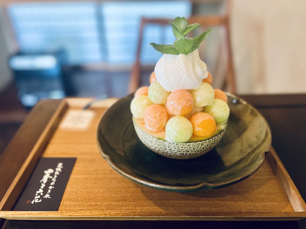 メロンのかき氷